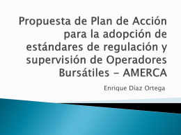 Propuesta de Plan de Acción para la adopción de estándares de