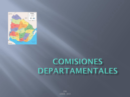 Presentación Comisiones Departamentales