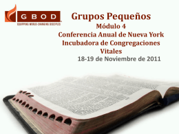 Small Groups Module 4 New York Conference Vital Congregations
