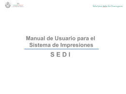 Manual de usuario del Sistema SEDIS