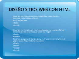 DISEÑO SITIOS WEB CON HTML.