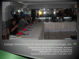 Diapositiva 1 - Colegio Dominicano de Neuropsicofarmacología