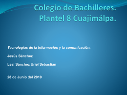 Colegio de Bachilleres. Plantel 8 Cuajimálpa.