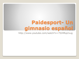 Paidesport- Un gimnasio español