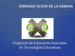 Diapositiva 1 - Gimnasio Altair de la Sabana