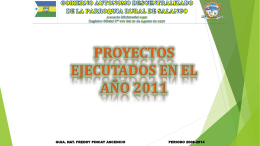 proyectos ejecutados 2011 2012 - Bienvenidos a la Parroquia de