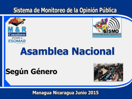 Según Género - Asamblea Nacional de Nicaragua