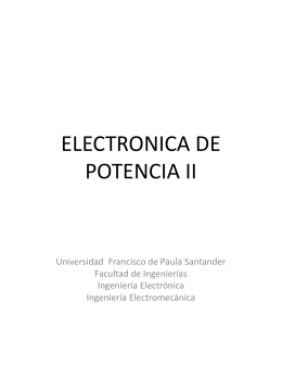 electronica de potencia ii - Ingeniería Electromecánica