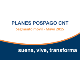 Presentación Planes PosPago CNT