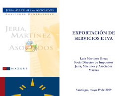 Presentación de IFRS - Chilexporta Servicios