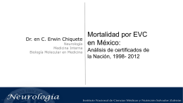 Mortalidad por EVC en México 2015. E Chiquete