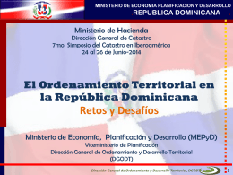 Ordenamiento Territorial en la República Dominicana.