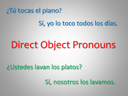 direct object pronouns.