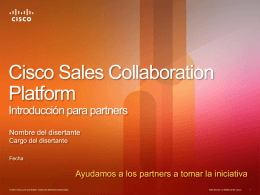 Cisco Sales Collaboration Platform
