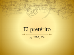 El pretérito - WordPress.com