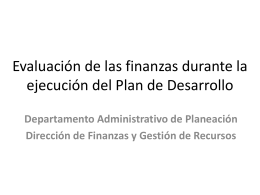 El marco fiscal de mediano plazo en la ejecución de los planes de
