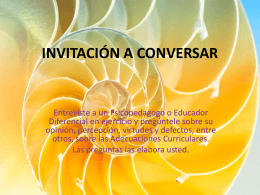 INVITACIÓN A CONVERSAR