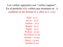 Conjuga los verbos siguientes en el pretérito.
