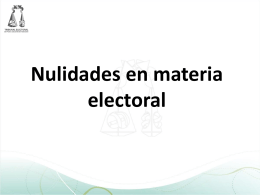 Nulidades 2012 - Tribunal Estatal Electoral