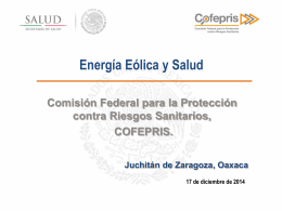 Energía Eólica y Salud (COFEPRIS)