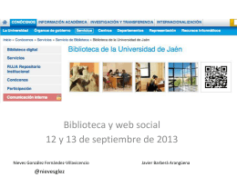 BibliotecaSocialJaen1 - Biblioteca y web social