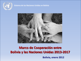 Marco de Cooperación entre Bolivia y Naciones Unidas