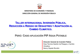 Evaluación de RRD en proyectos Perú