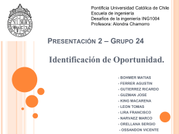 Presentación 2 * Grupo 24 - Pontificia Universidad Católica de Chile