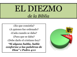 EL DIEZMO DE LA BIBLIA