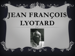 Jean François Lyotard