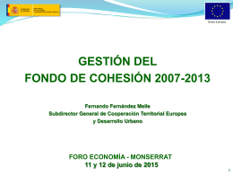 GESTIÓN DEL FONDO DE COHESIÓN 2007