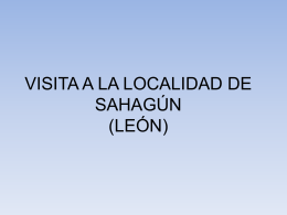 VISITA A LA LOCALIDAD DE SAHAGÚN (LEÓN)