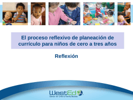 Reflexión - The Program for Infant/Toddler Care