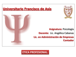 etica profesional - Lic. Angélica Cabanas