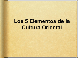 Los 5 Elementos de la Cultura Oriental