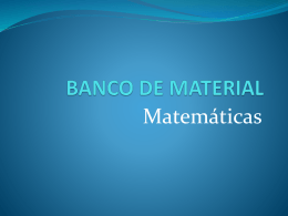 BANCO DE MATERIAL