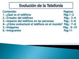 Evolución de la telefonía - 2010-UESJLS