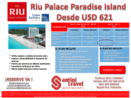 Riu Palace Paradise Island Desde USD 621