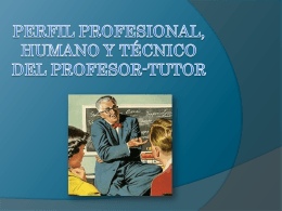 perfil profesional, humano y técnico del profesor