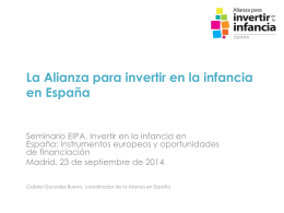 La Alianza para invertir en la infancia en España
