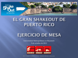 El Gran ShakeOut de Puerto Rico presentacion