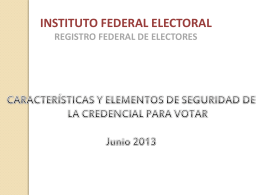 Modelo de la Credencial para Votar Reforma