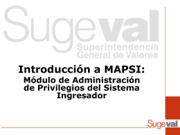 Introducción a MAPSI