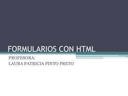 FORMULARIOS CON HTML - programacion3sanvicente