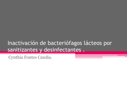 Inactivación de bacteriófagos lácteos por sanitizantes y