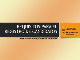 requisitos para el registro de candidato
