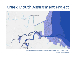 Creek Mouth level - North Bay Watershed Association