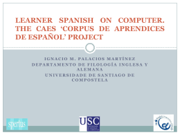 LEARNER SPANISH ON COMPUTER. THE CAES