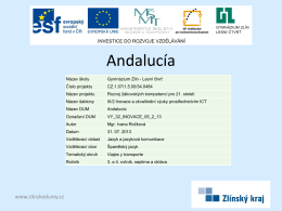 Andalucía - zlinskedumy.cz