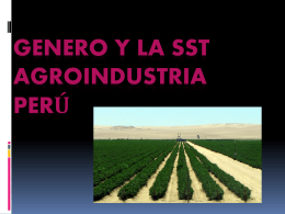 GENERO Y LA SST Agroindustria perú